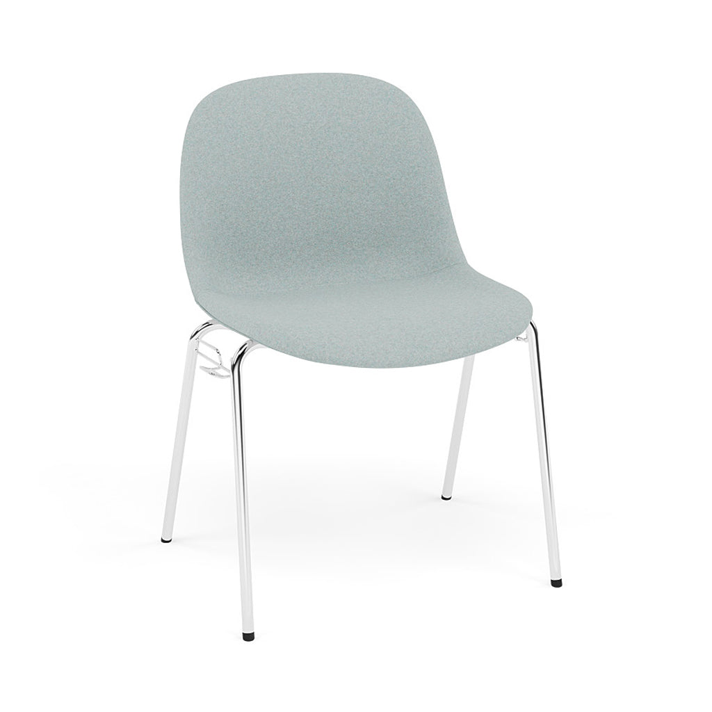 Fiber Side Chair: A-Base with Linking Device + Recycled Shell + Upholstered