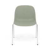 Fiber Side Chair: A-Base With Felt Glides + Dusty Green