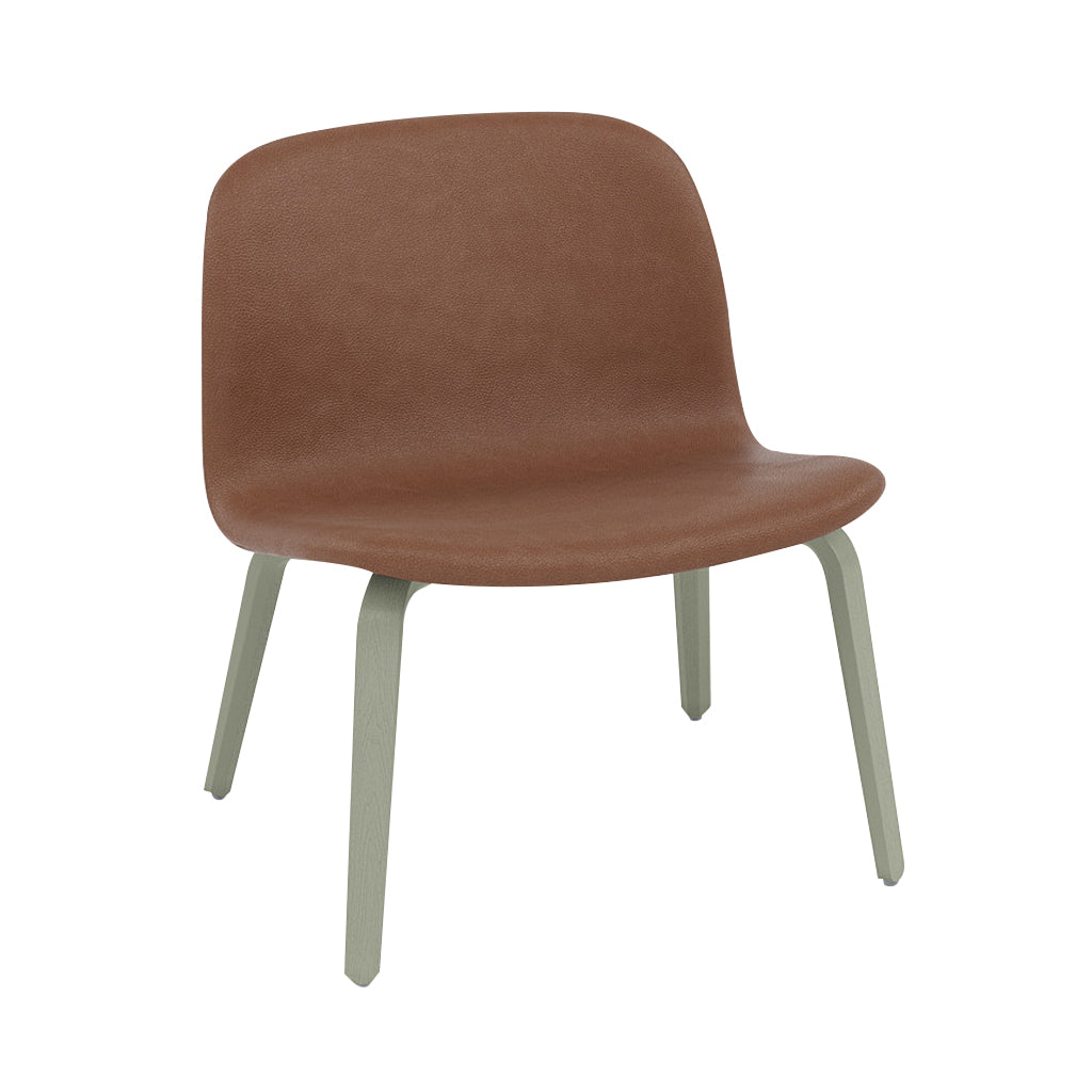 Visu Lounge Chair: Upholstered + Dusty Green