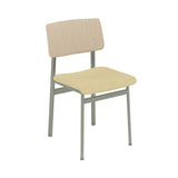 Loft Chair: Upholstered + Dusty Green + Oak