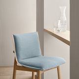 E007 Embrace Counter Stool: Stainless Steel + Natural Edging Strip