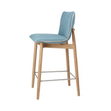 E007 Embrace Counter Stool: Stainless Steel + Natural Edging Strip + Oiled Oak
