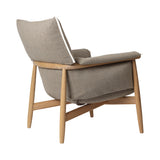 E015 Embrace Lounge Chair: White Edging Strip + White Oiled Oak