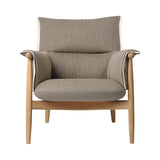 E015 Embrace Lounge Chair: White Edging Strip + White Oiled Oak