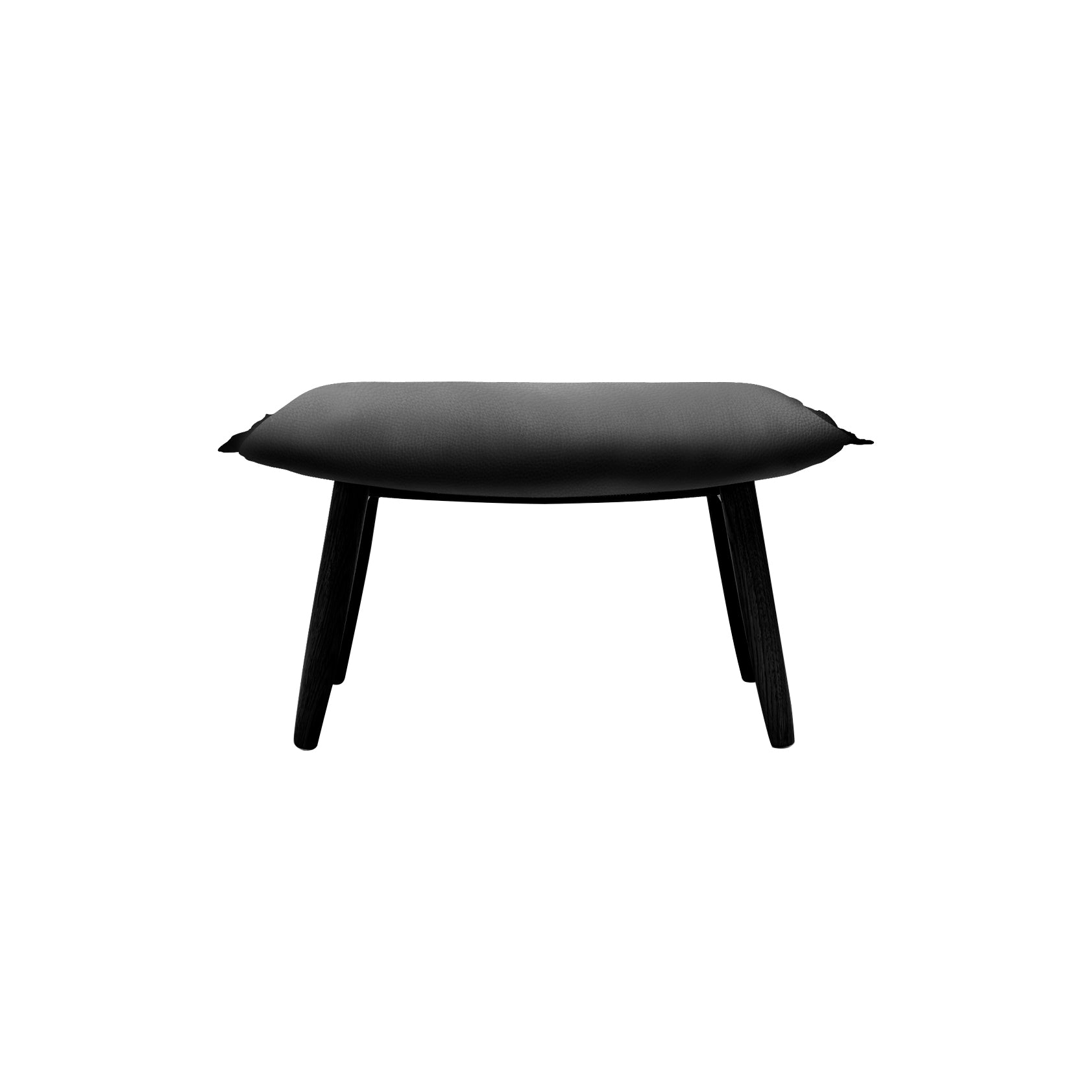 E016 Embrace Footstool: Black Edging Strip + Black Oak