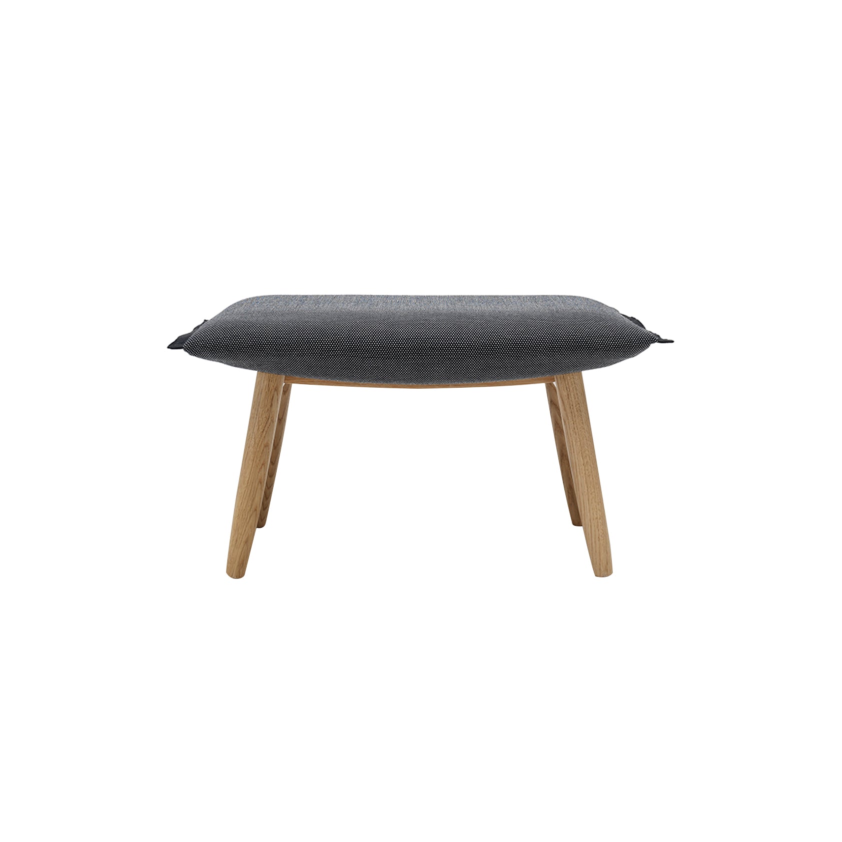 E016 Embrace Footstool: Black Edging Strip + Oiled Oak