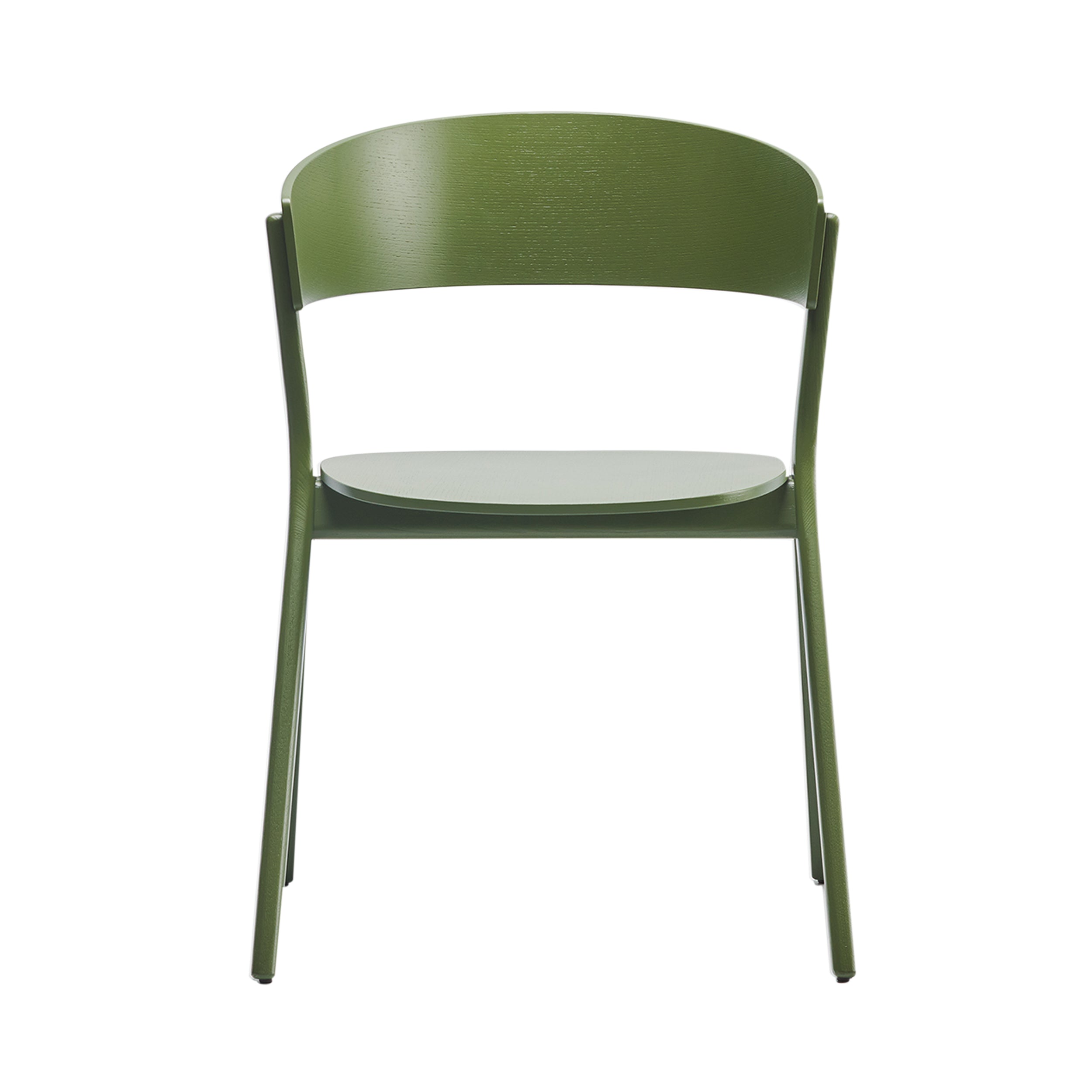 Circus Wood Chair: Olive Green + Without Seat Pad