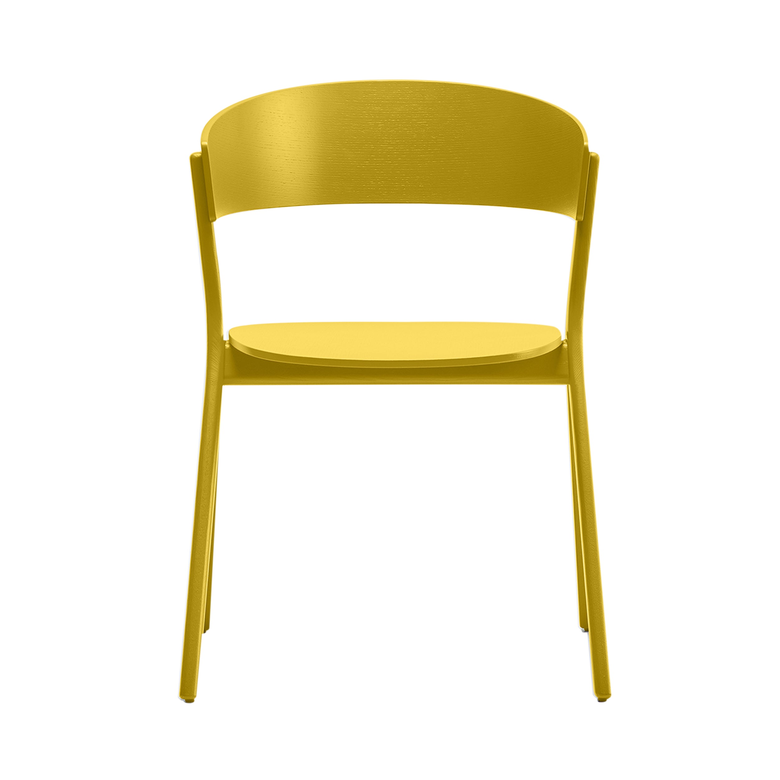 Circus Wood Chair: Lemon Yellow + Without Seat Pad