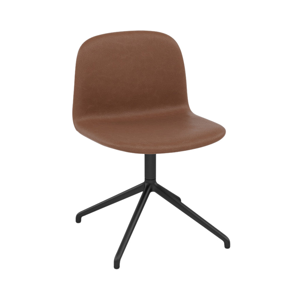 Visu Wide Chair: Swivel Base with Return + Upholstered