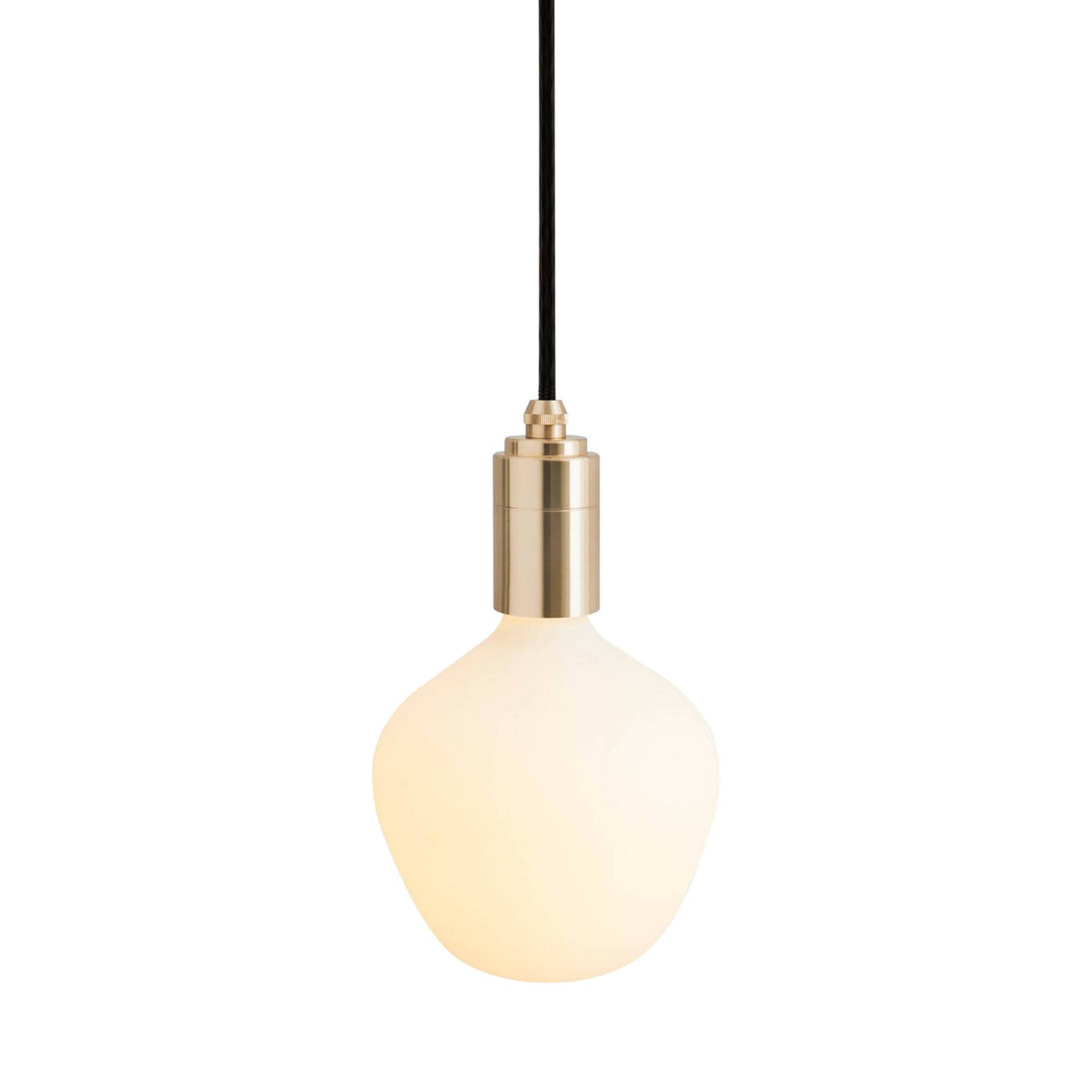 Brass Pendant: With Matt Porcelain Bulb - Enno