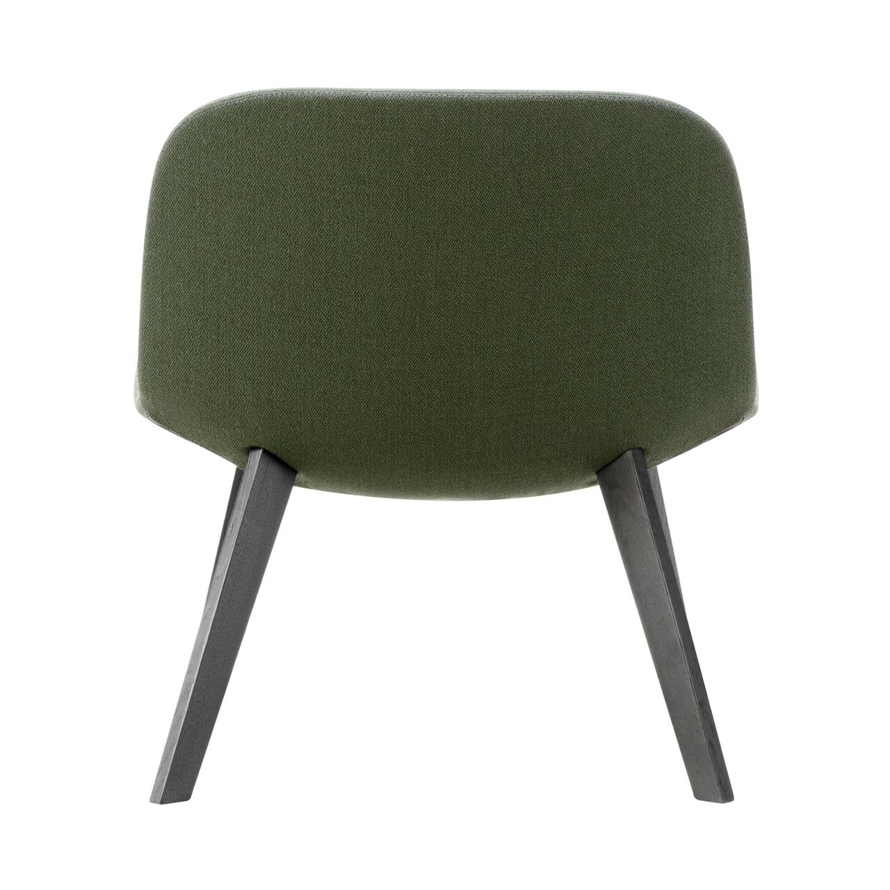 Eyes Lounge Chair: Wood Base + Without Buttons + Lacquered Black