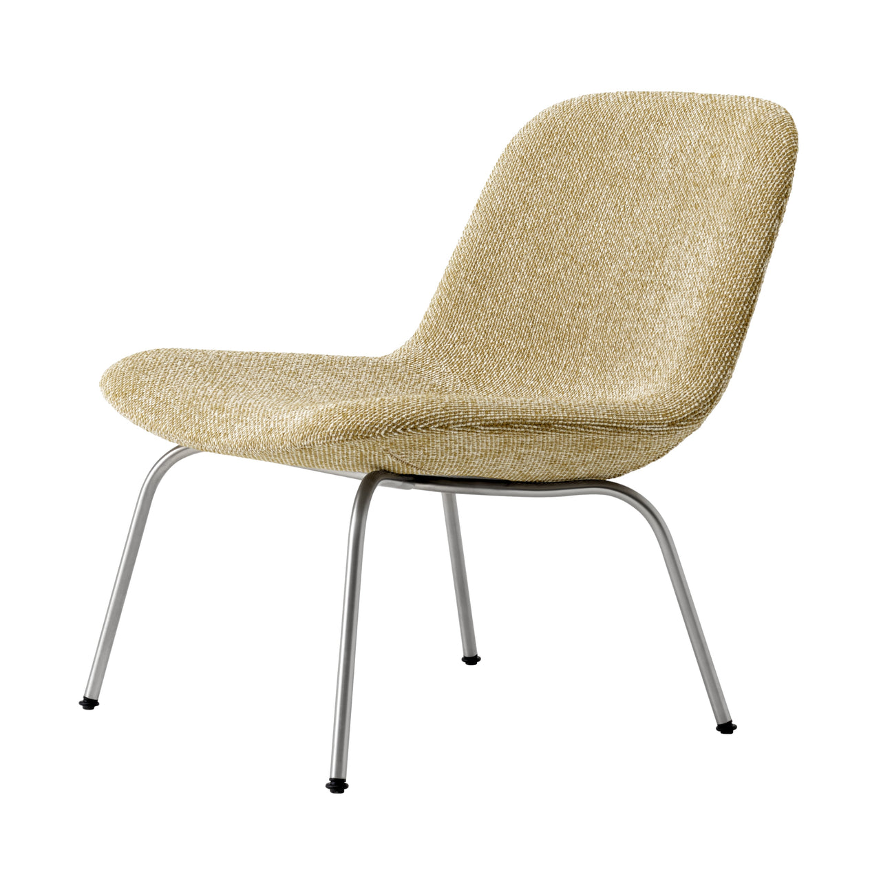 Eyes Lounge Chair 4 Leg: Without Buttons + Brushed Stainless Steel
