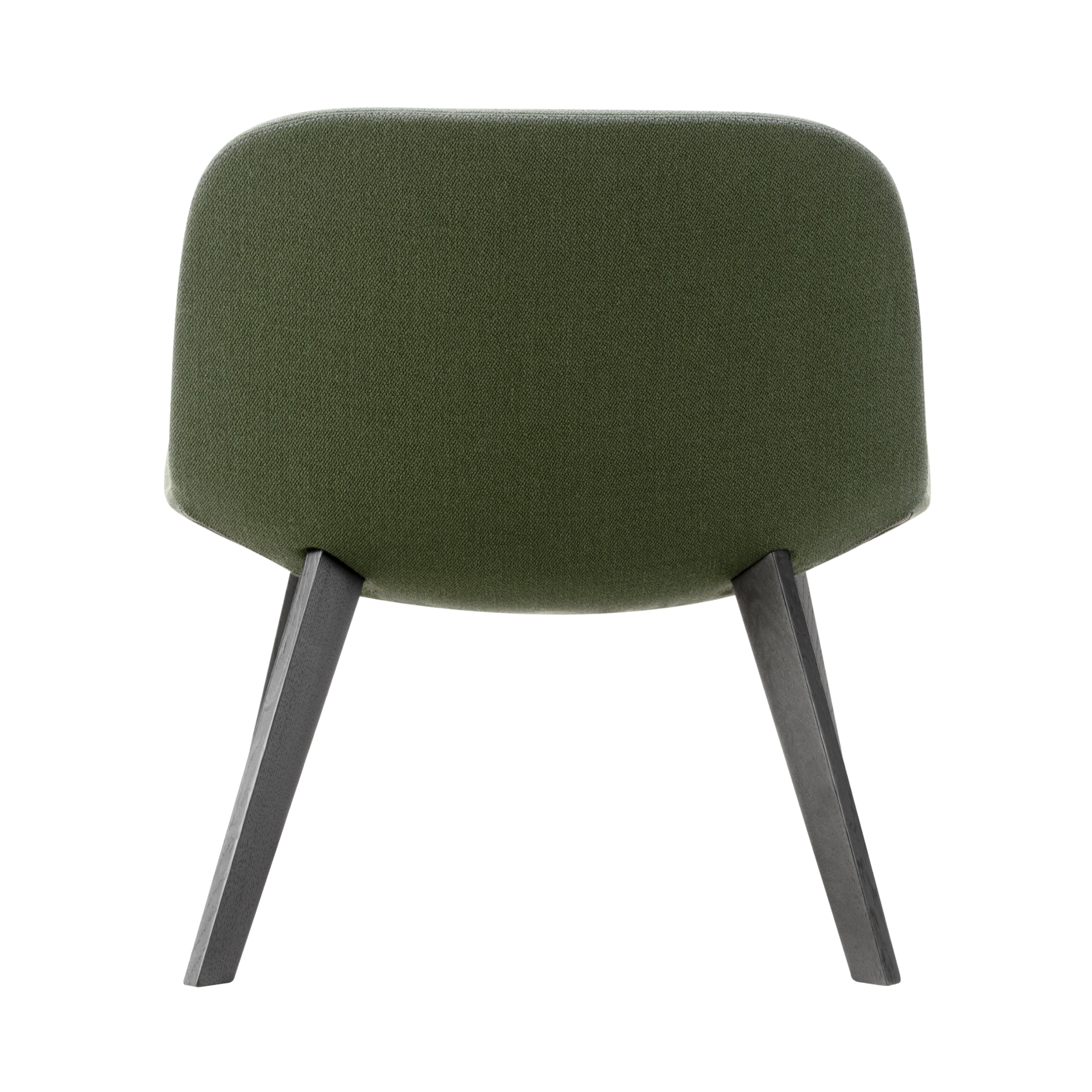 Eyes Lounge Chair: Wood Base + Without Buttons + Lacquered Black