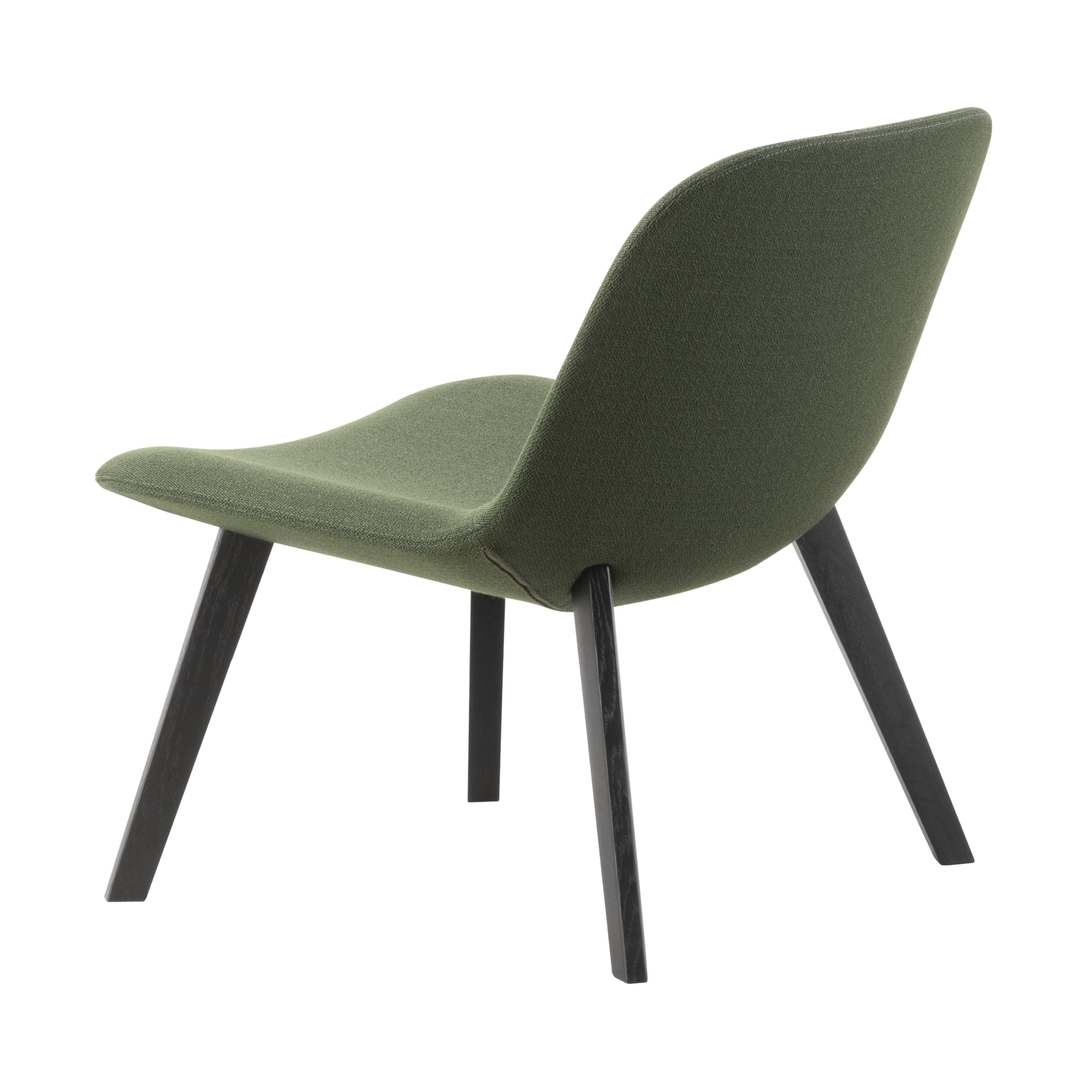 Eyes Lounge Chair: Wood Base + Without Buttons + Lacquered Black