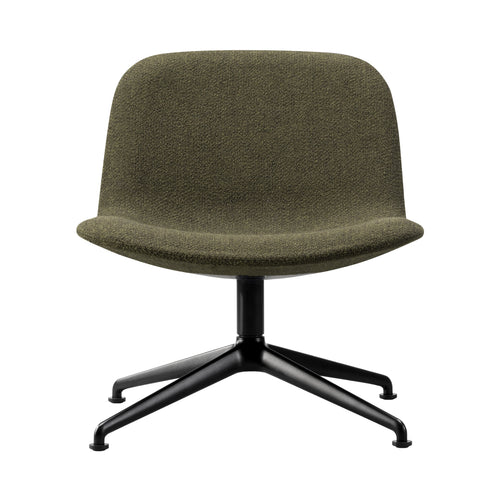 Eyes Lounge Chair: Swivel Base + Without Buttons + Black