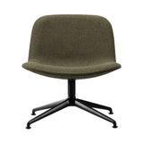 Eyes Lounge Chair: Swivel Base + Without Buttons + Black