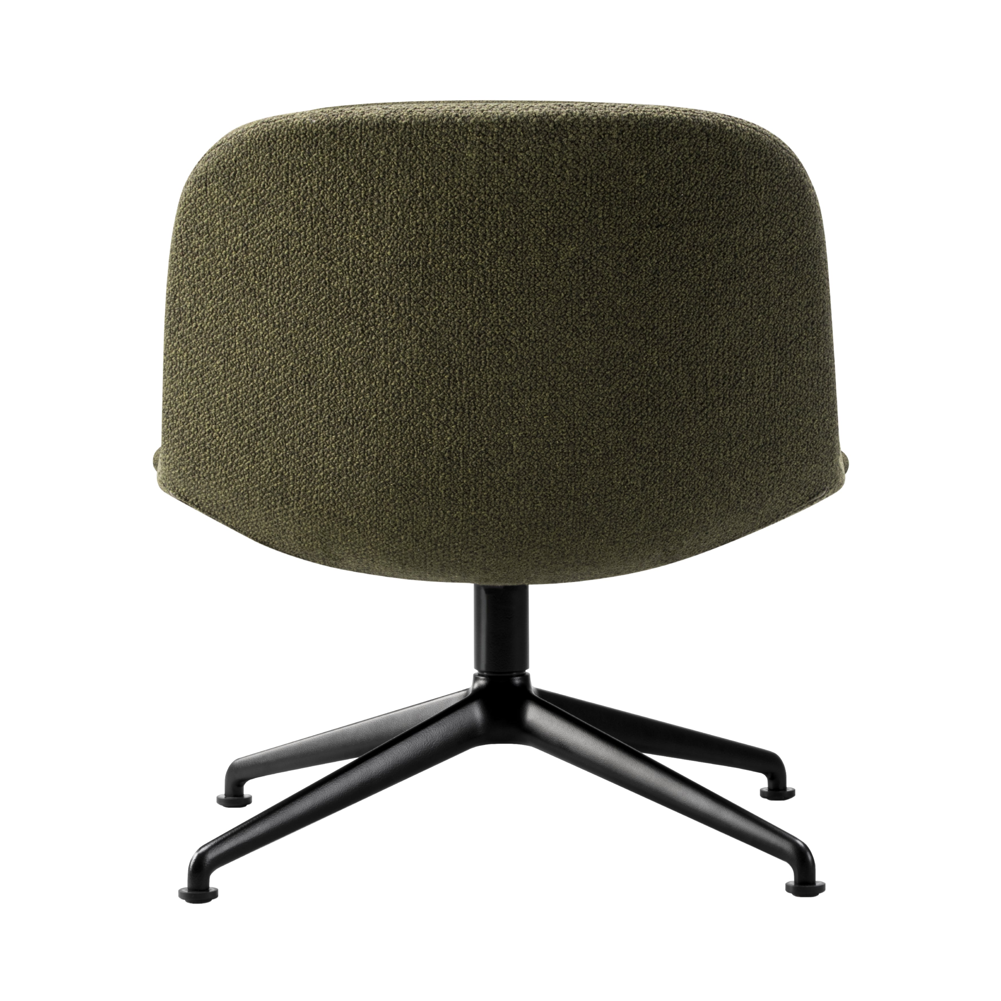 Eyes Lounge Chair: Swivel Base + Without Buttons + Black