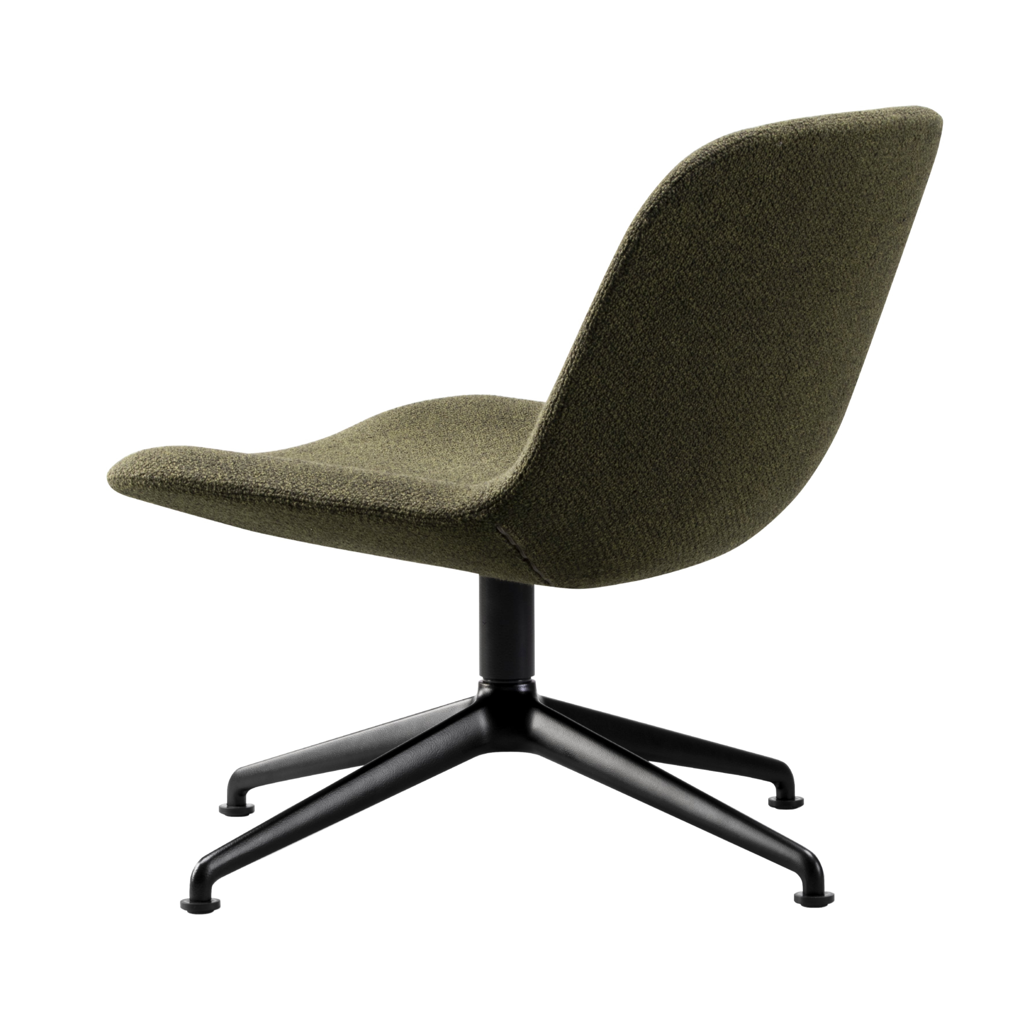 Eyes Lounge Chair: Swivel Base + Without Buttons + Black