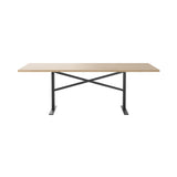 Ferric Table: Small + Natural Oak + Black