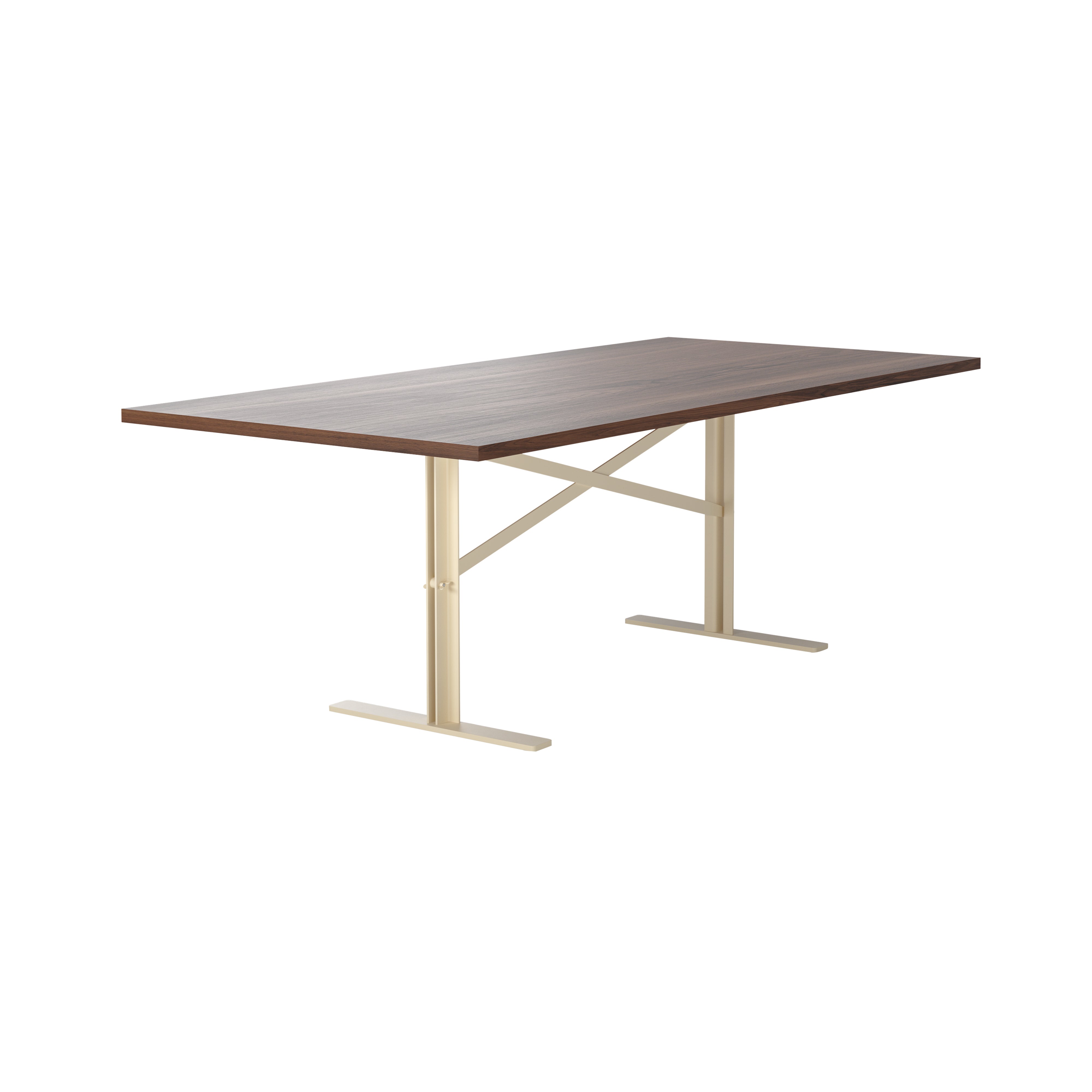 Ferric Table: Large + Walnut + Ivory