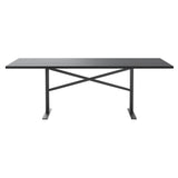 Ferric Table: Large + Black Stained Oak + Black