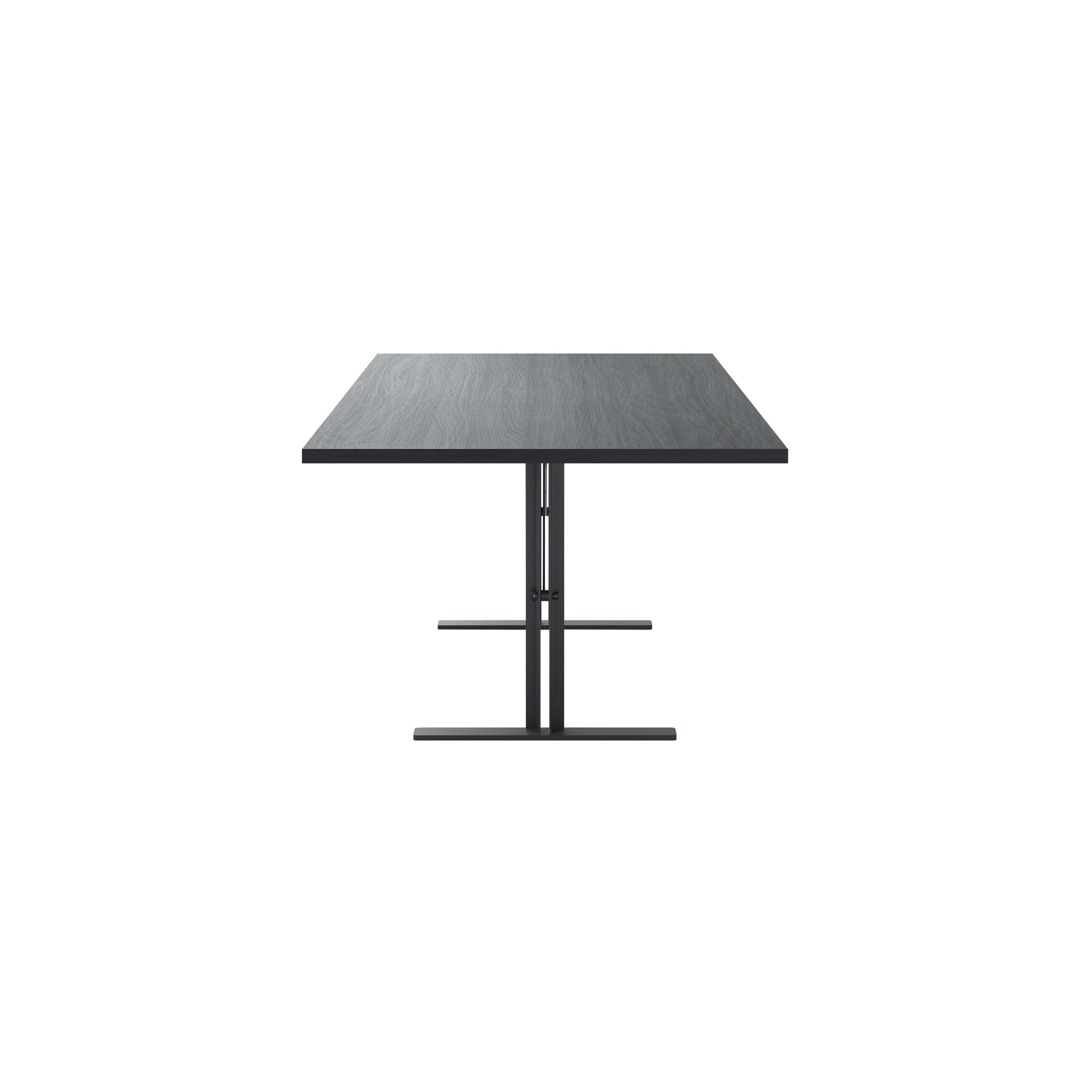 Ferric Table: Small + Black Stained Oak + Black