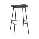 Fiber Bar + Counter Stool: Tube Base + Upholstered + Bar + Anthracite Black