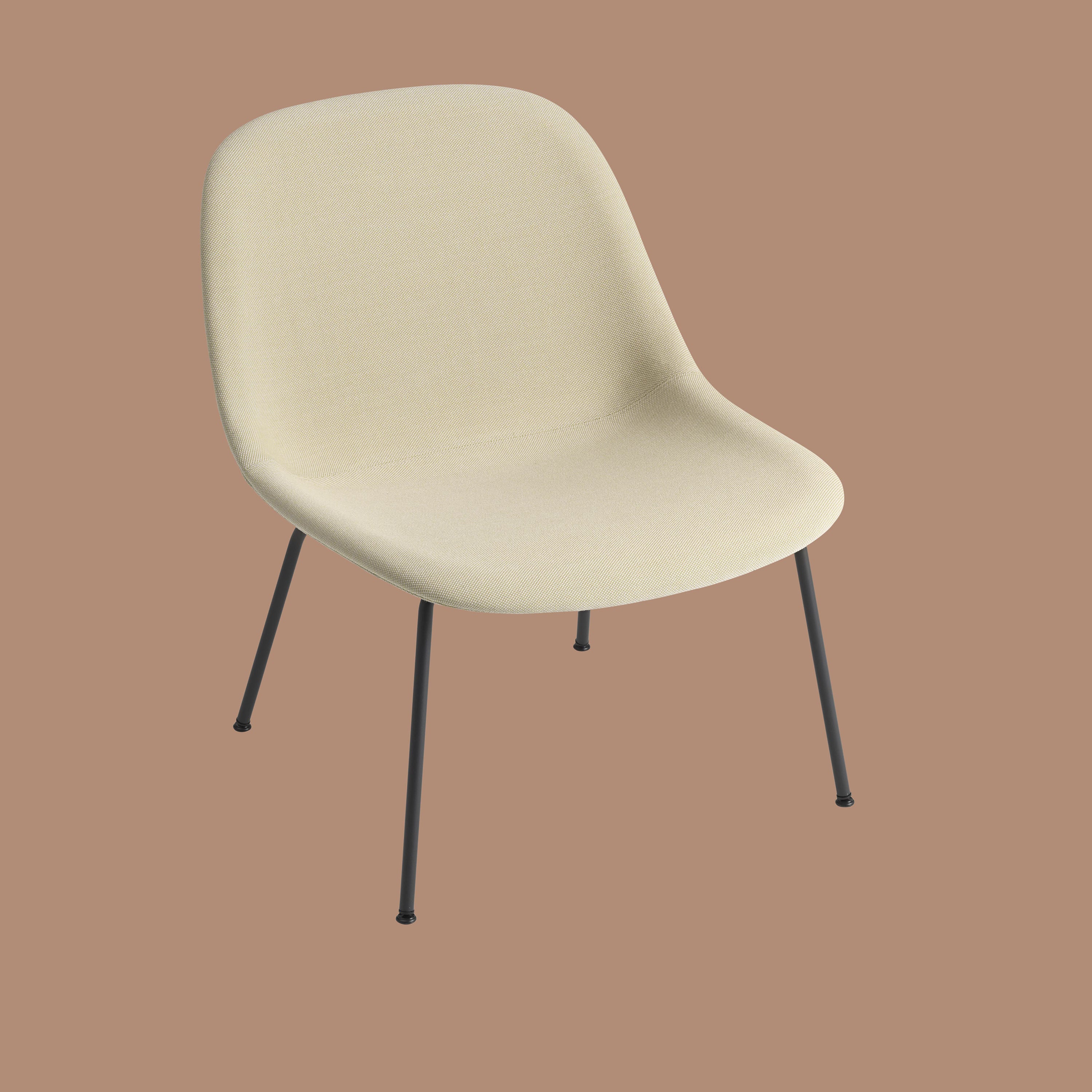 Fiber Lounge Chair: Tube Base + Upholstered