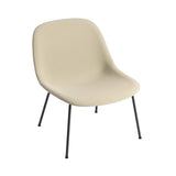 Fiber Lounge Chair: Tube Base + Upholstered + Black