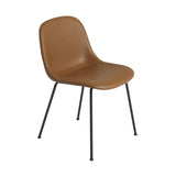 Fiber Side Chair Tube Base: Upholstered + Anthracite Black