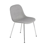 Fiber Side Chair: Tube Base + Upholstered +  Chrome