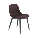 Fiber Side Chair: Wood Base + Recycled Shell + Upholstered +  Black