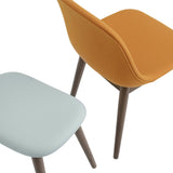 Fiber Side Chair: Wood Base + Recycled Shell + Upholstered