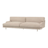 Flaneur Sofa: 2.5 Seater + Antique Brass