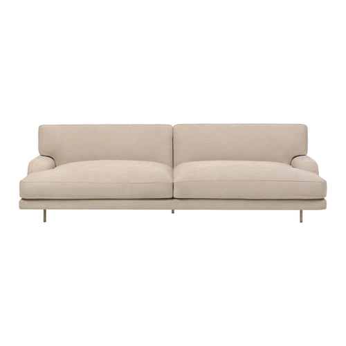 Flaneur Sofa: 2.5 Seater + Antique Brass