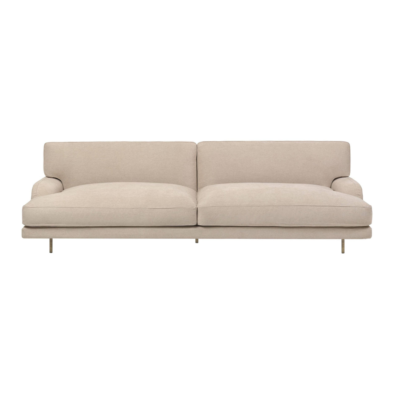 Flaneur Sofa: 2.5 Seater + Antique Brass