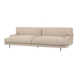 Flaneur Sofa: 2.5 Seater + Black Matt