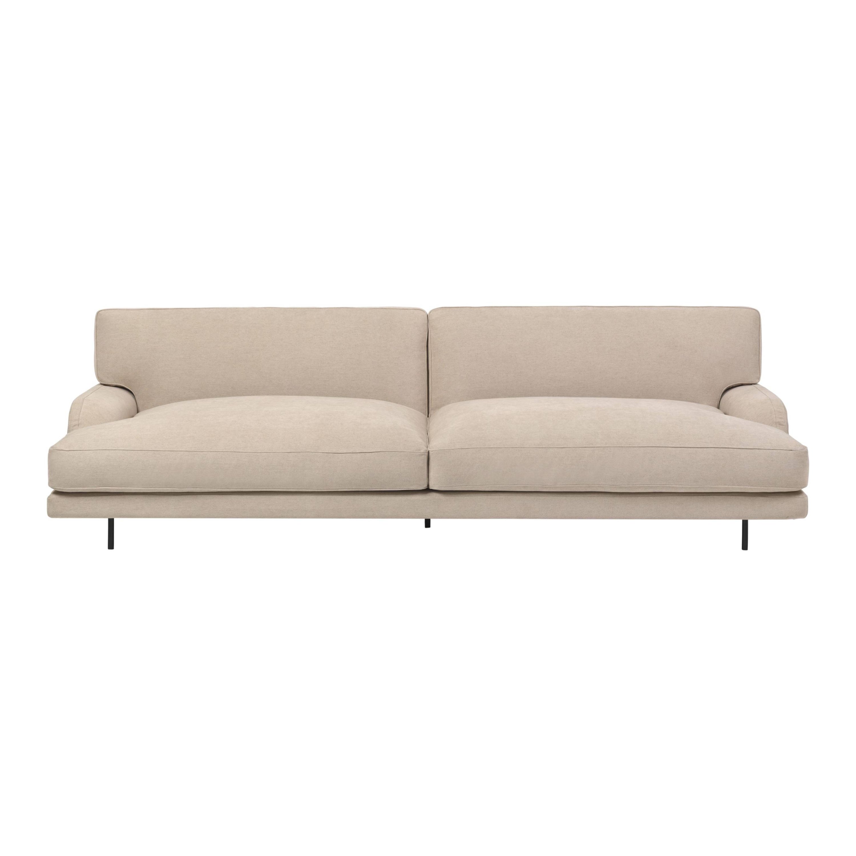 Flaneur Sofa: 2.5 Seater + Black Matt