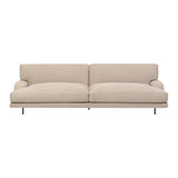 Flaneur Sofa: 2.5 Seater + Black Matt