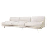 Flaneur Sofa: 3 Seater + Antique Brass