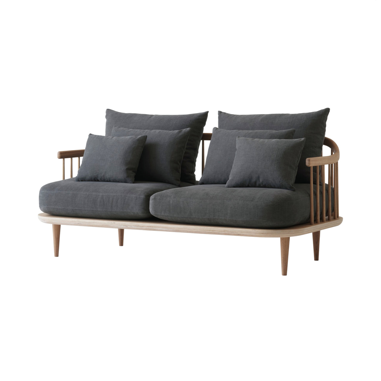 Fly Series SC2 Sofa: White Oiled Oak + Hot Madison 093