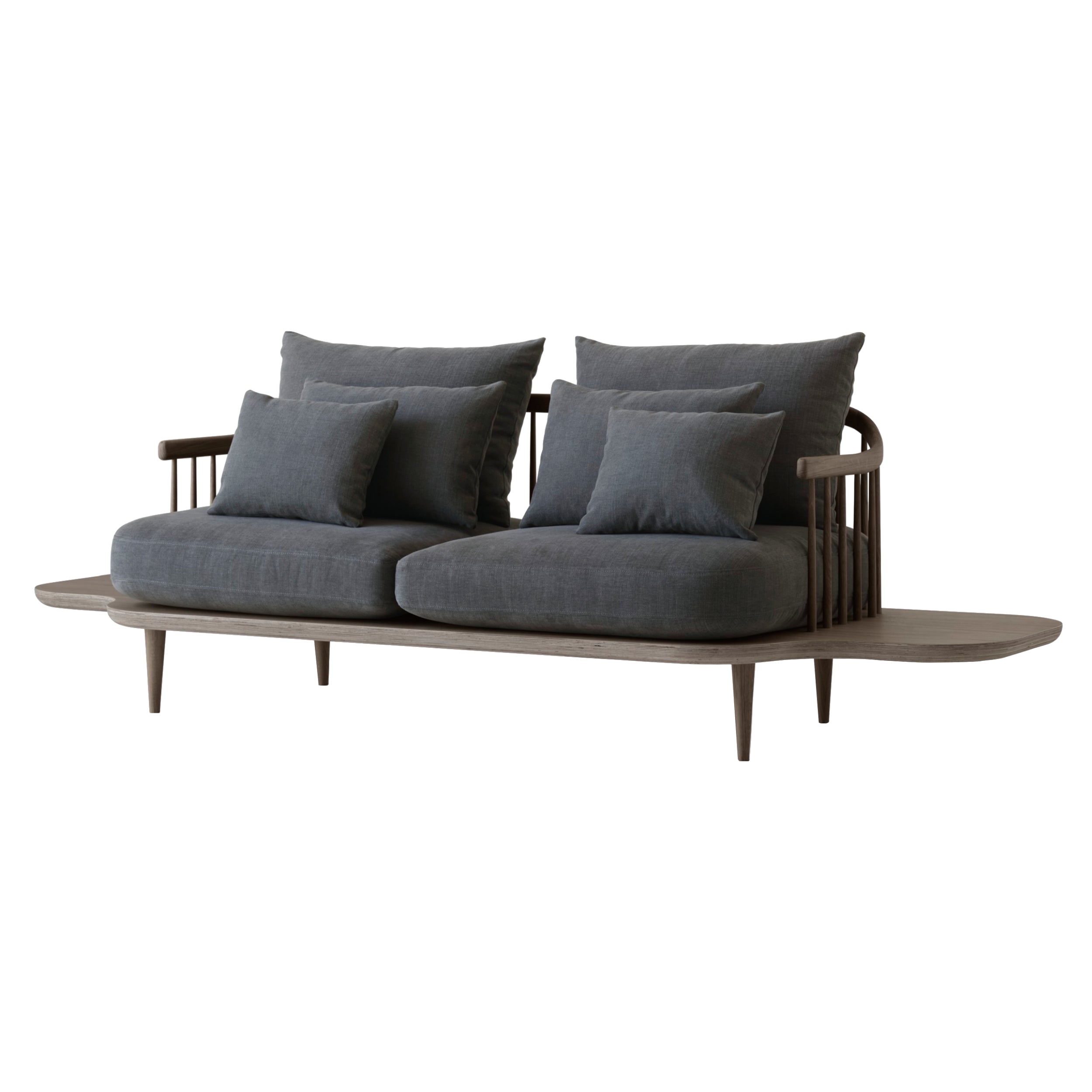 Fly Series SC3 Sofa: Smoked Oiled Oak + Hot Madison 093