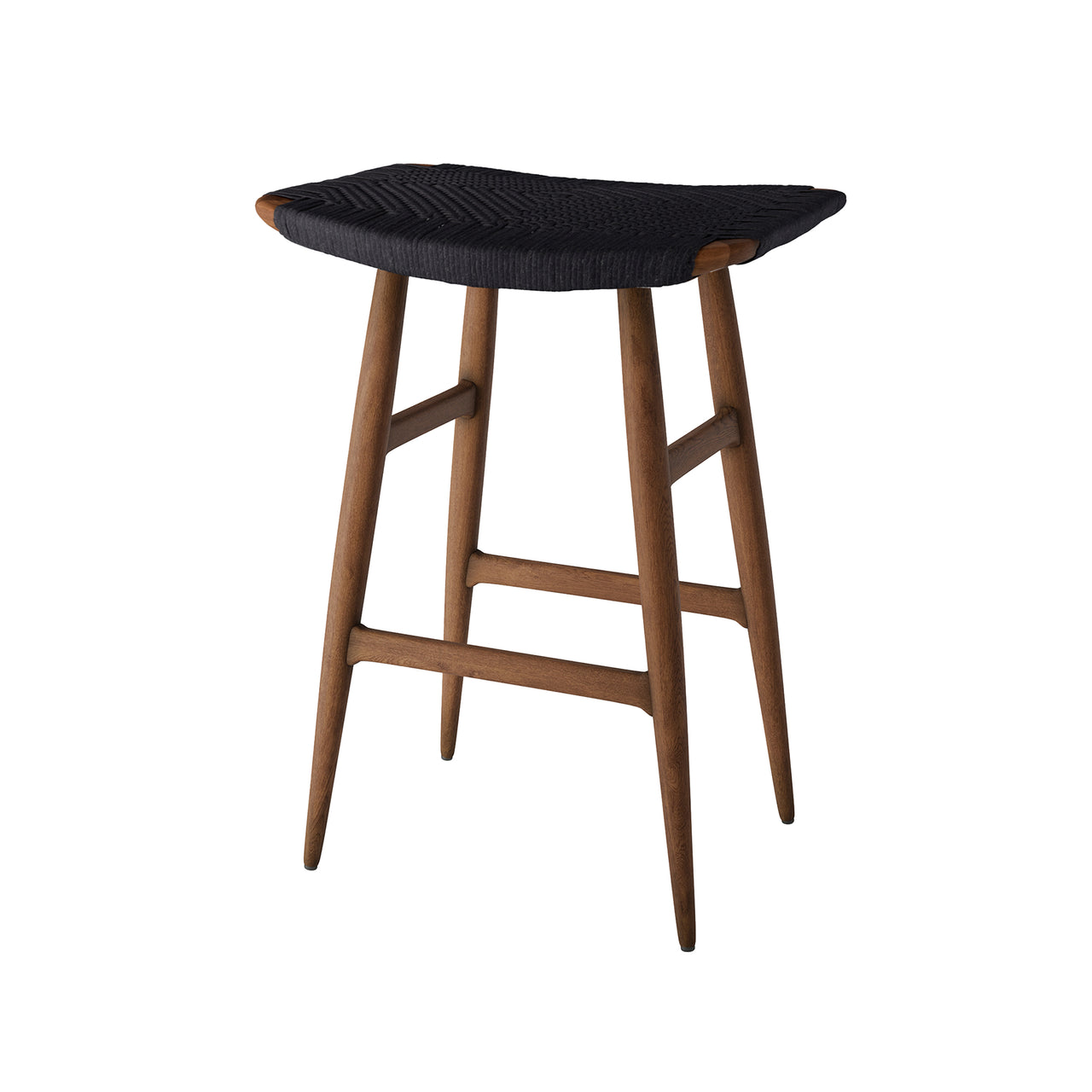 Freja Bar + Counter Stool: Counter + Natural Walnut + Black