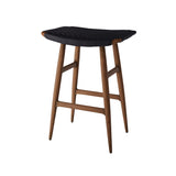 Freja Bar + Counter Stool: Counter + Natural Walnut + Black