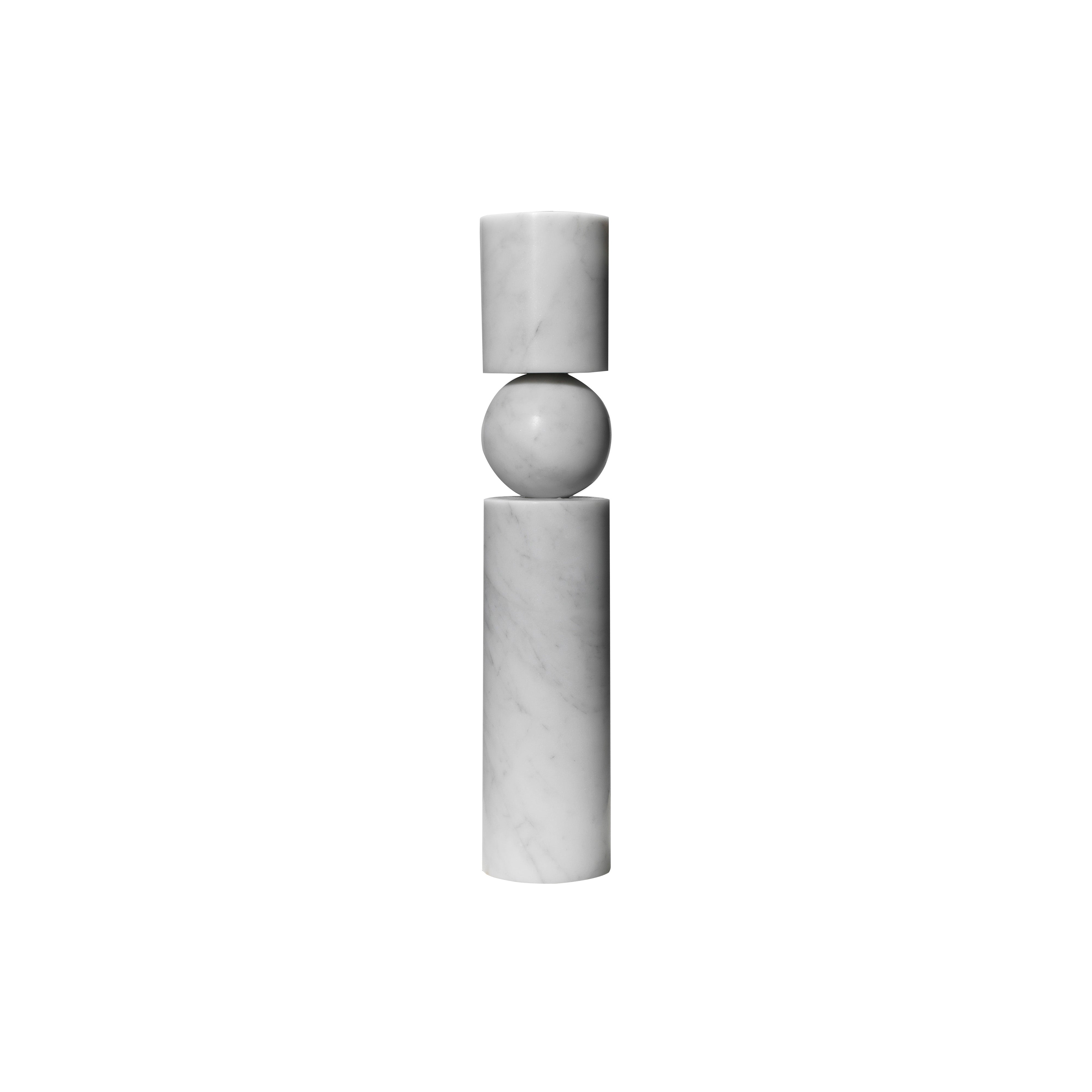 Fulcrum Candlestick: Marble + Large - 15.8