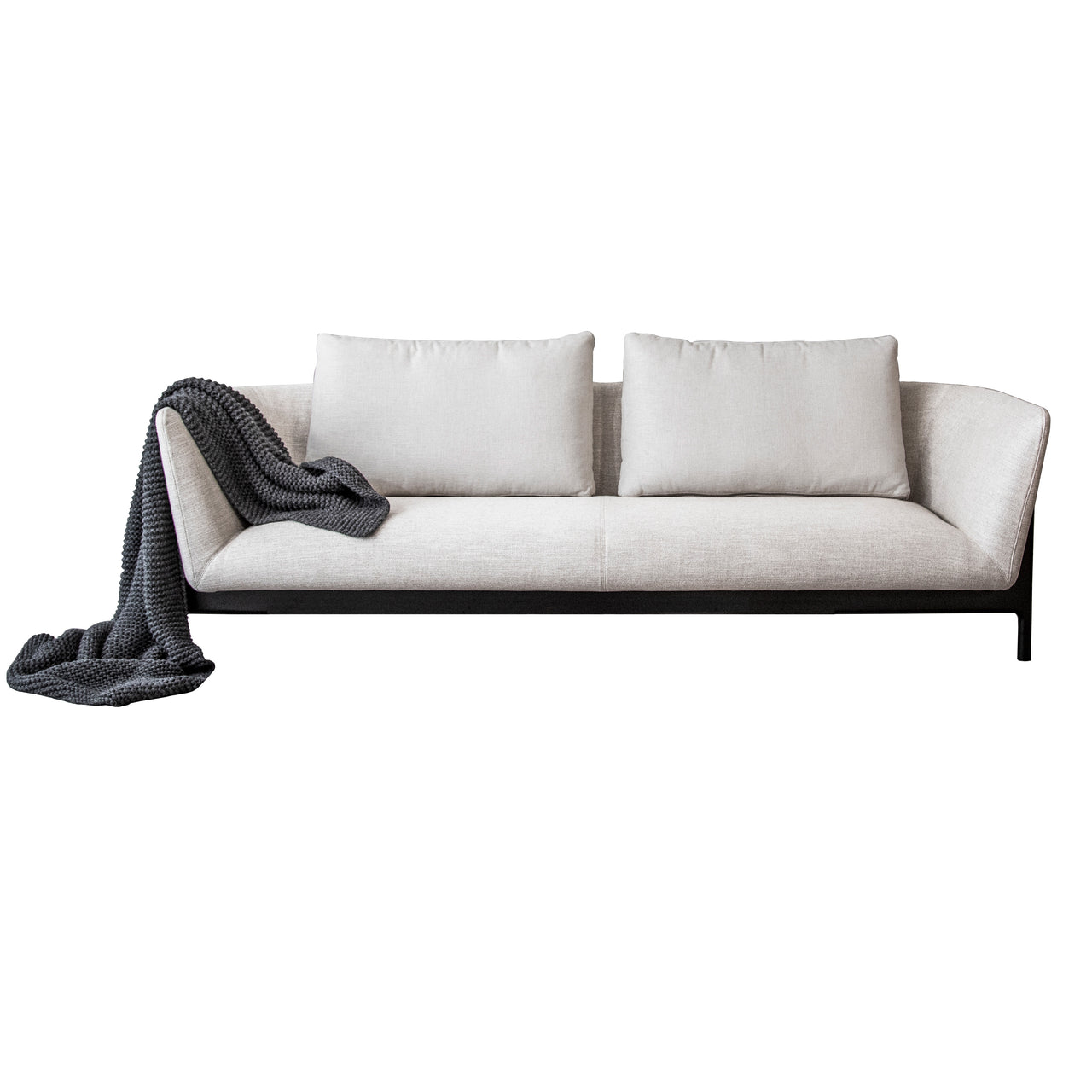 Loft 245 Sofa: Black Oak