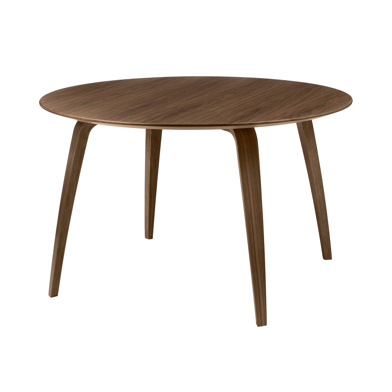 Gubi Dining Table: Round + American Walnut