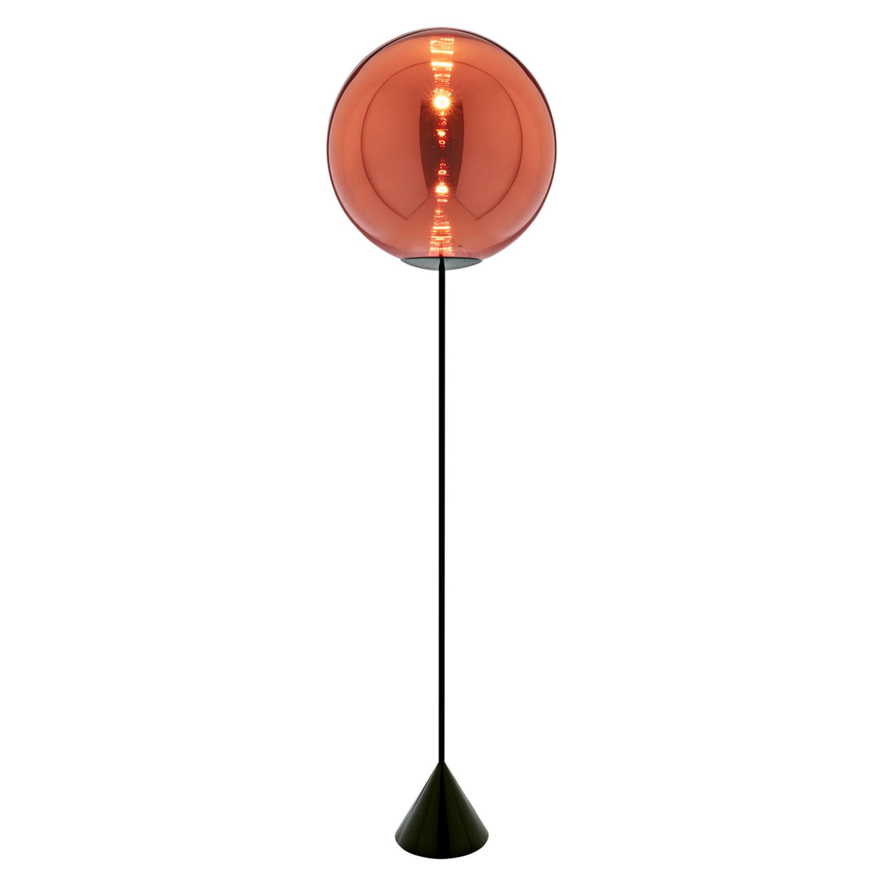 Globe Cone Floor Lamp: Copper