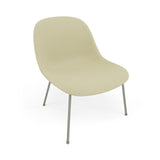 Fiber Lounge Chair: Tube Base + Upholstered + Dusty Green