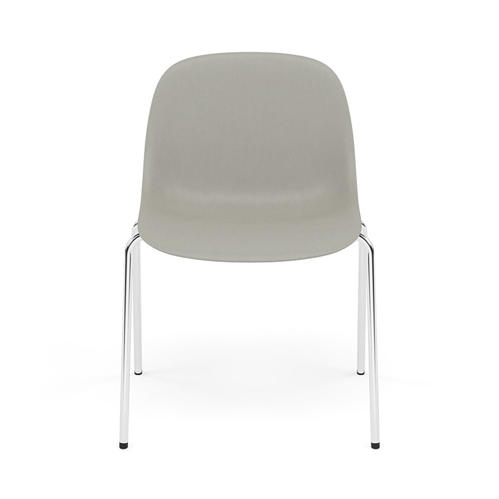 Fiber Side Chair: A-Base With Felt Glides + Grey